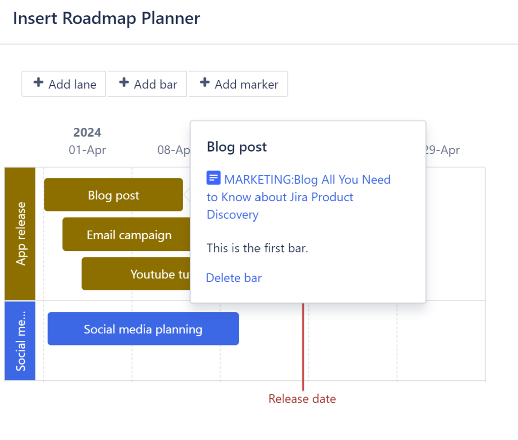 Roadmap planner macro